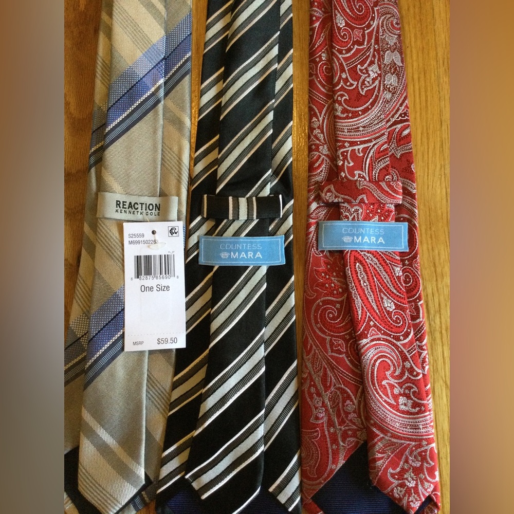 Three Designer Suit Ties
